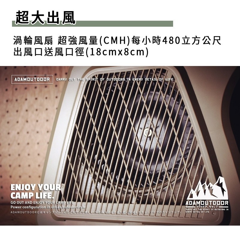 ADAMOUTDOOR 重裝渦輪循環扇  渦輪扇 循環扇 對流扇 露營 對流扇 露營用品 風扇-細節圖8