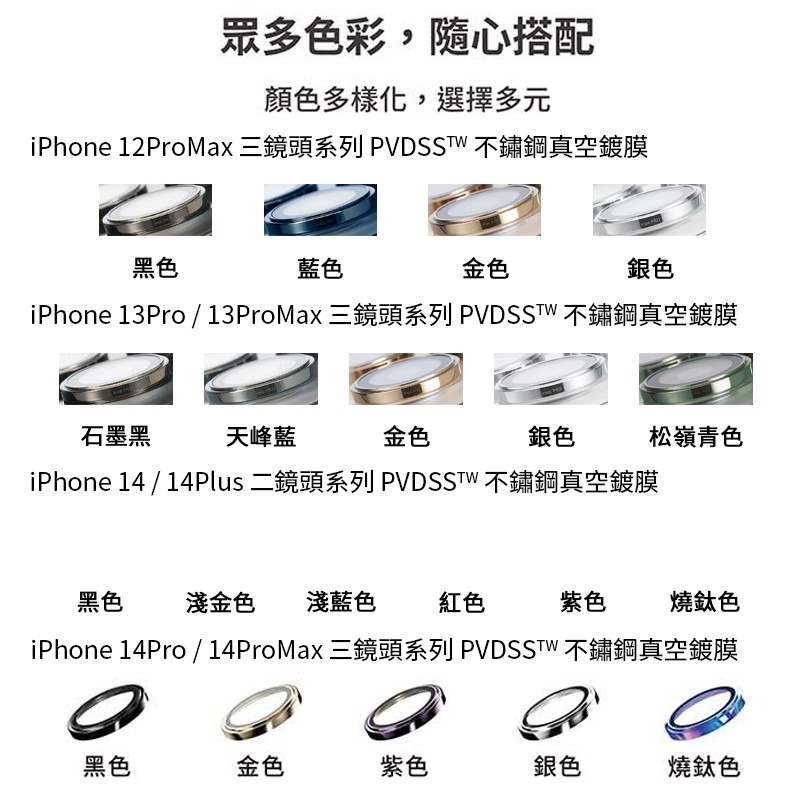 imos iphone 12 13 14 Pro ProMax 14plus PVDSS 不鏽鋼系列 藍寶石鏡頭保護鏡-細節圖8