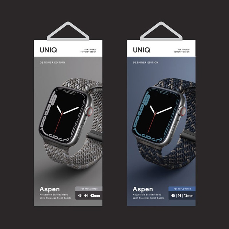 UNIQ Aspen DE 雙色防潑水高彈力編織單圈錶帶 for Apple Watch 蘋果手錶專用 錶帶 適用蘋果-細節圖5