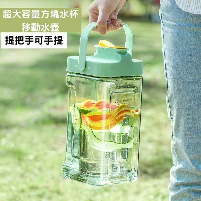 ODE 超大容量方塊水杯 戶外露營運動水壺 帶龍頭大容量水壺 噸噸桶 冷水壺 耐高溫水壺 果茶桶  3.5L大容量-細節圖2