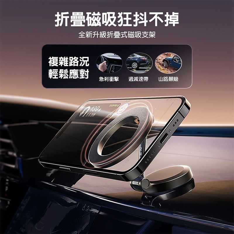 LISEN Magsafe 環月磁吸車用支架 磁吸車用支架 車用支架 磁吸支架 magsafe支架 車用商品 車載-細節圖10