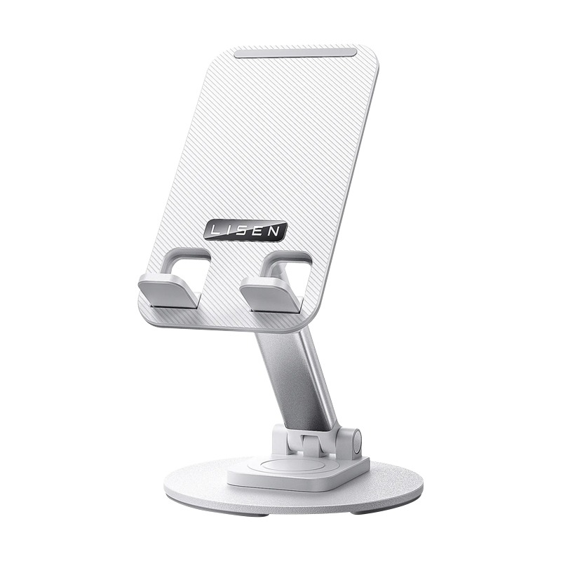 Lisen 360度金屬手機桌面支架 白