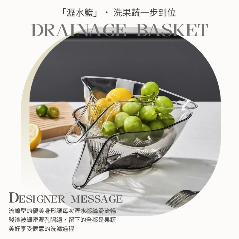 多功能瀝水籃 瀝水碗 瀝水盆 洗菜盆 洗菜籃 瀝水盆 洗菜盆 傢用廚房 洗菜盆 傢用淘菜 瀝水籃 瀝水 瀝水籃-細節圖2