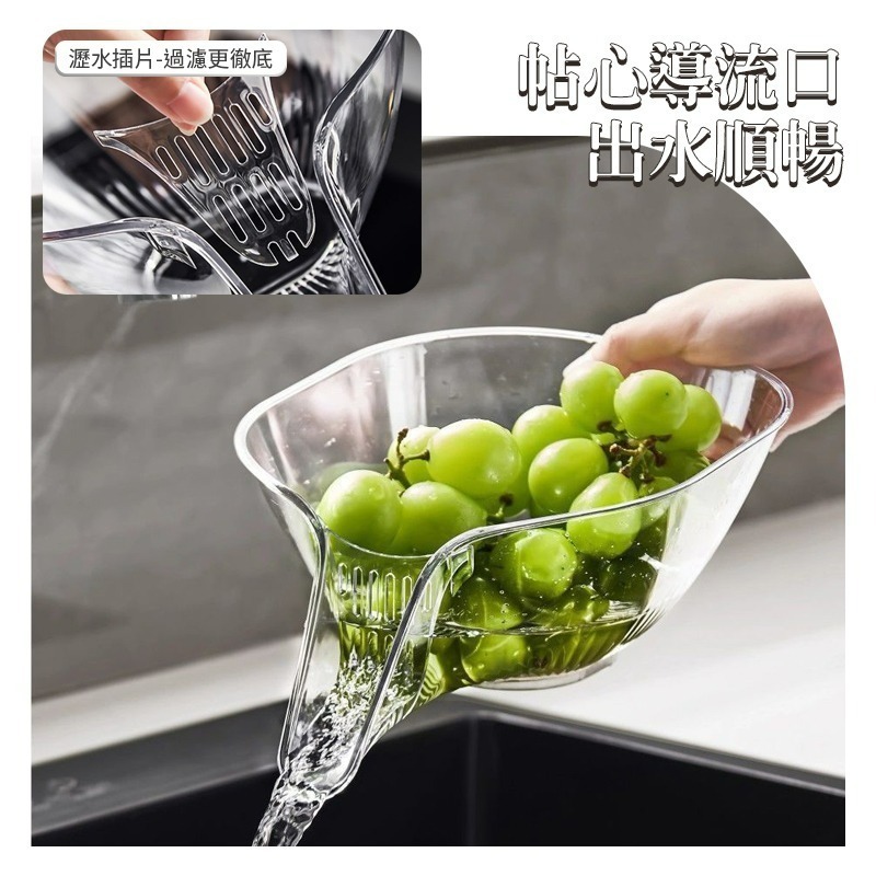 多功能瀝水籃 瀝水碗 瀝水盆 洗菜盆 洗菜籃 瀝水盆 洗菜盆 傢用廚房 洗菜盆 傢用淘菜 瀝水籃 瀝水 瀝水籃-細節圖5