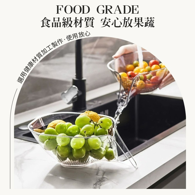 多功能瀝水籃 瀝水碗 瀝水盆 洗菜盆 洗菜籃 瀝水盆 洗菜盆 傢用廚房 洗菜盆 傢用淘菜 瀝水籃 瀝水 瀝水籃-細節圖7