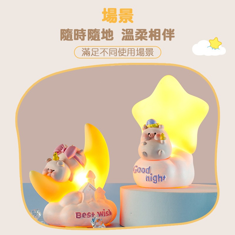 可愛童話小夜燈 造型小夜燈 床頭燈 裝飾燈 臥室夜燈 夜燈 伴睡燈 氣氛燈 睡眠燈 桌面擺件 裝飾品 交換禮物 趣味燈-細節圖4