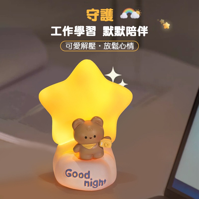 可愛童話小夜燈 造型小夜燈 床頭燈 裝飾燈 臥室夜燈 夜燈 伴睡燈 氣氛燈 睡眠燈 桌面擺件 裝飾品 交換禮物 趣味燈-細節圖5