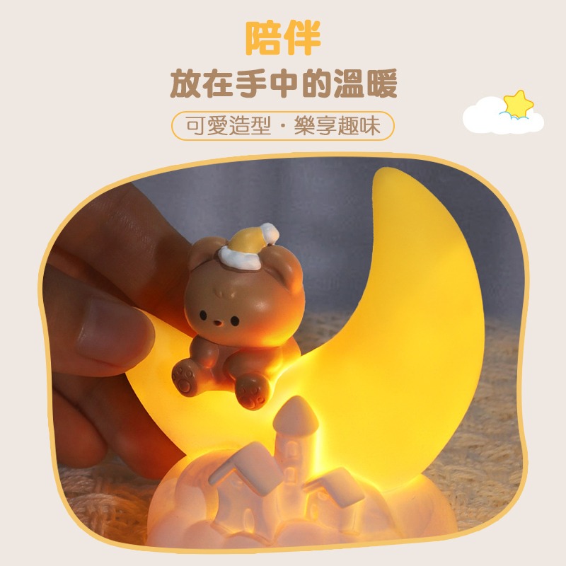 可愛童話小夜燈 造型小夜燈 床頭燈 裝飾燈 臥室夜燈 夜燈 伴睡燈 氣氛燈 睡眠燈 桌面擺件 裝飾品 交換禮物 趣味燈-細節圖6