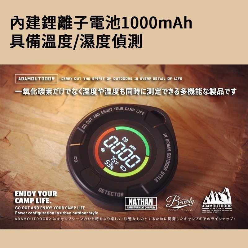 ADAMOUTDOOR 一氧化碳偵測警報器 防瓦斯中毒警報器   天然氣煤氣偵測器 警報器 露營小物 煤油暖爐必備 暖爐-細節圖6
