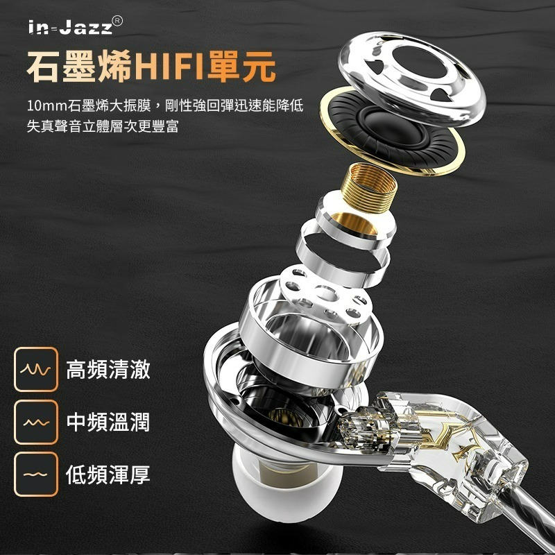 高解析入耳式降噪耳機 YJS-HJ822 入耳式降噪耳機  降噪耳機 掛耳式耳機 掛耳式有線耳機 耳掛式有線耳機 降噪-細節圖4