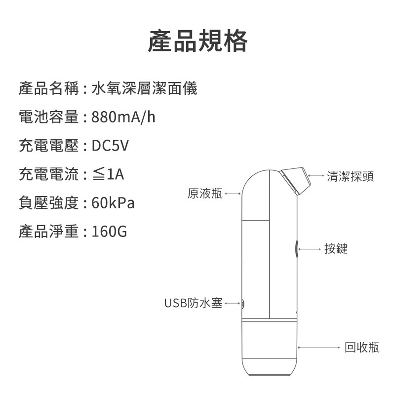 水氧深層潔面儀 去黑頭 粉刺機 潔面儀 洗臉機 洗臉儀 深層清潔 美容儀 深層洗臉 祛痘除蟎 清潔毛孔-細節圖10