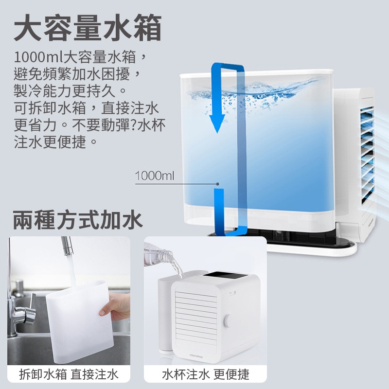 個人迷你空調 桌面風扇 水冷扇 桌面式冷風扇 迷你空調 水冷空調扇 製冷 加濕 冷風機 小風扇 冷風機 空調扇 移動風扇-細節圖5