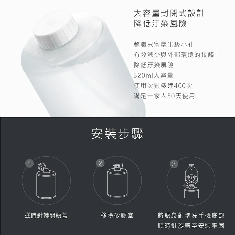 小米米家 自動洗手機洗手液 抑菌 胺基酸 洗手液 補充液 洗手乳 洗手精 滋潤 補充包 補充罐 泡沫洗手器 給皂機-細節圖7