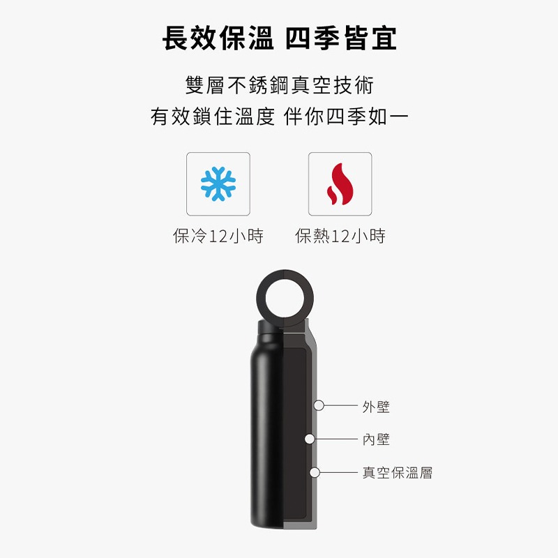 磁杯為懷 MagAura 磁吸保溫杯 手機架 不銹鋼保溫瓶 磁吸水壺 吸管杯 磁吸水壺 保溫瓶 運動 健身 720ml-細節圖7