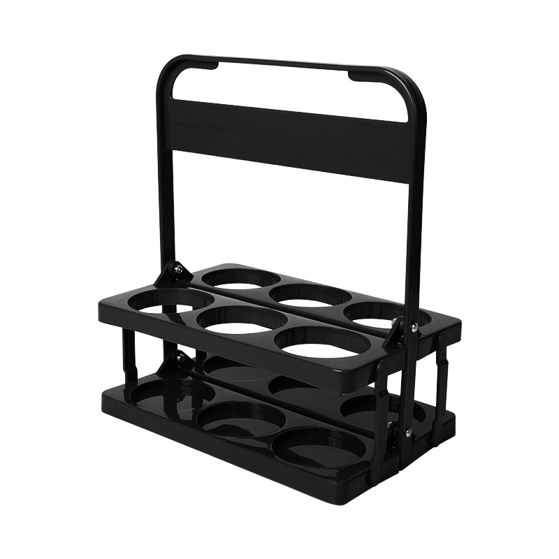 折疊酒架提籃 四瓶裝 黑