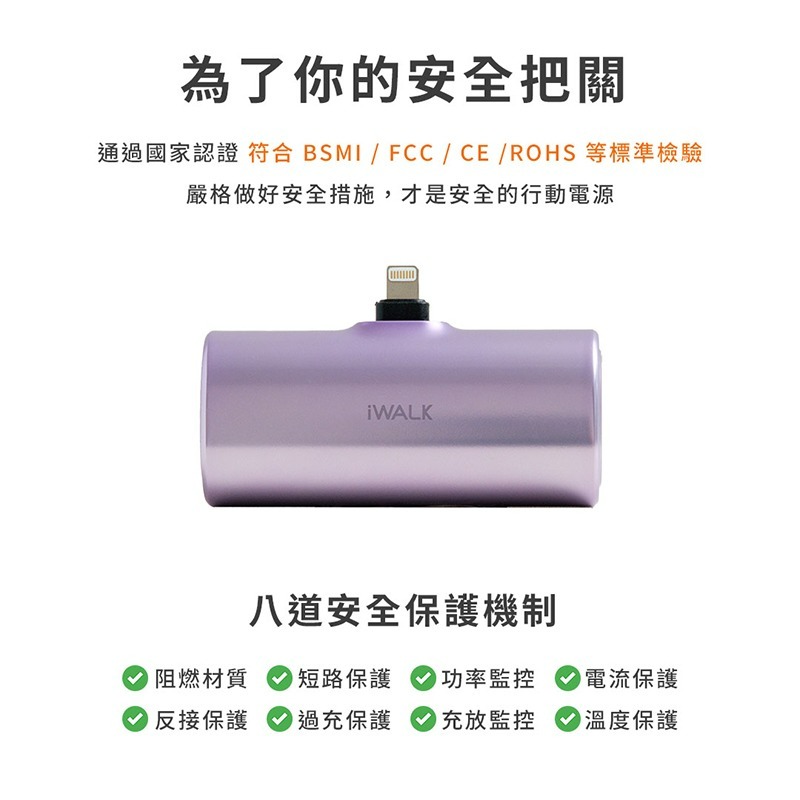 iWALK Twins雙頭口袋電源 附保護套 20W快充4900mAh 迷你行動電源 口袋寶 快充 蘋果/安卓 口袋電源-細節圖9