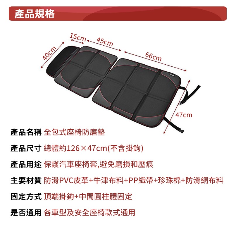 汽車座椅防滑防磨墊 兒童安全座椅 精心選材 防滑透氣 置物網兜 防滑防磨墊 汽車座椅 摺疊收納 汽車安全座椅 兒童座椅-細節圖9