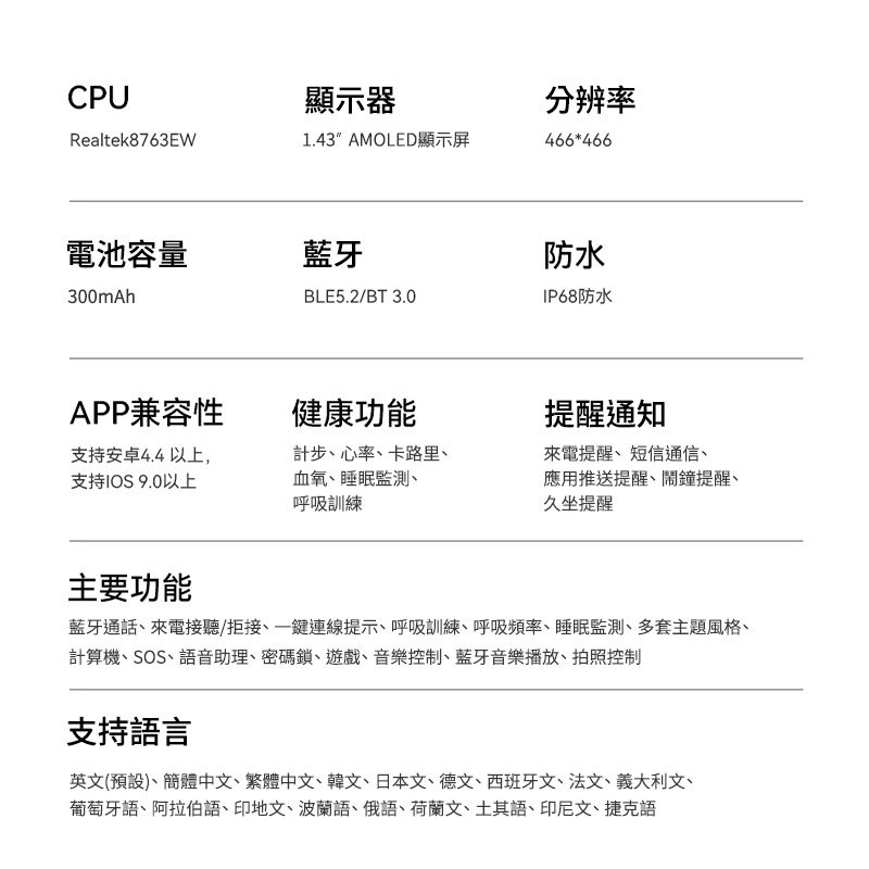樂米 LARMI lite 5 青春版 智能健康手錶 樂米智能手錶 通話智能手錶 睡眠手錶 運動手錶 IP68 防水手錶-細節圖9
