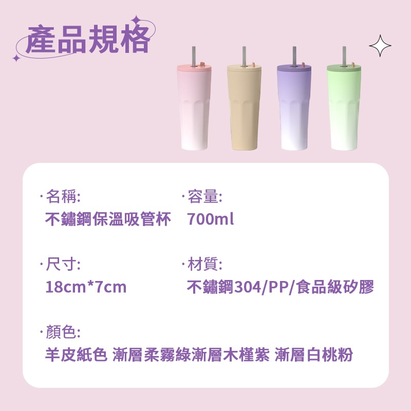 不鏽鋼保溫吸管杯 漸層保溫杯 保溫吸管杯 直飲吸管杯 大容量保溫杯 304不鏽鋼杯 吸管杯 隨行杯 彈跳吸管杯 大口徑-細節圖8