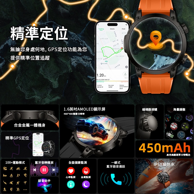 樂米 LARMI lite 5  旗艦版 智能健康手錶 樂米智能手錶 通話智能手錶 睡眠手錶 運動手錶 IP68-細節圖2