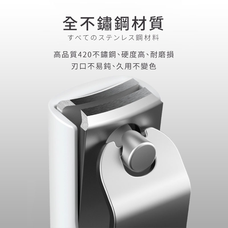 LARMI樂米 防飛濺指甲剪 無印風 便攜 不鏽鋼指甲剪  指甲刀 指甲護理 修甲工具 剪指甲 防飛濺 磨砂感 樂米-細節圖4