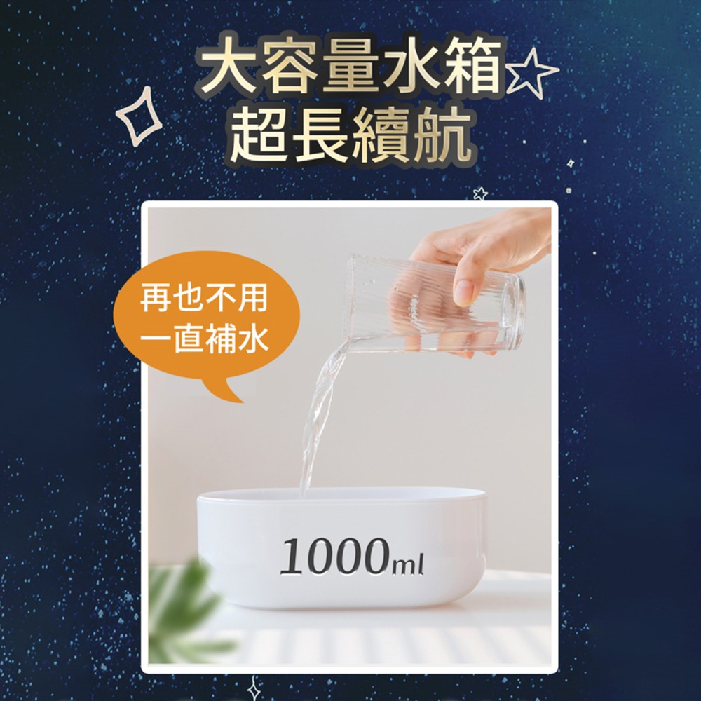 星空投影加濕器 星空雙噴加濕器 香薰機 夜燈 星空燈 USB充電無線 加濕器 大容量 香氛機 空氣加濕機 保濕 投影燈-細節圖7