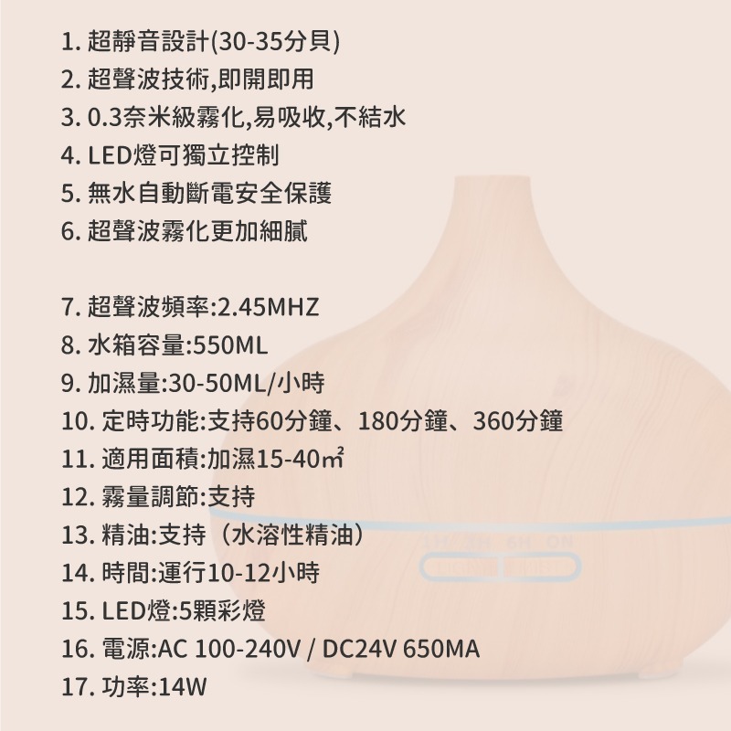 【遙控版水氧機】超音波負離子水氧機 擴香機 香氛機 木質精油機 加濕器 薰香 水溶性精油 水氧機 香氛精油-細節圖9