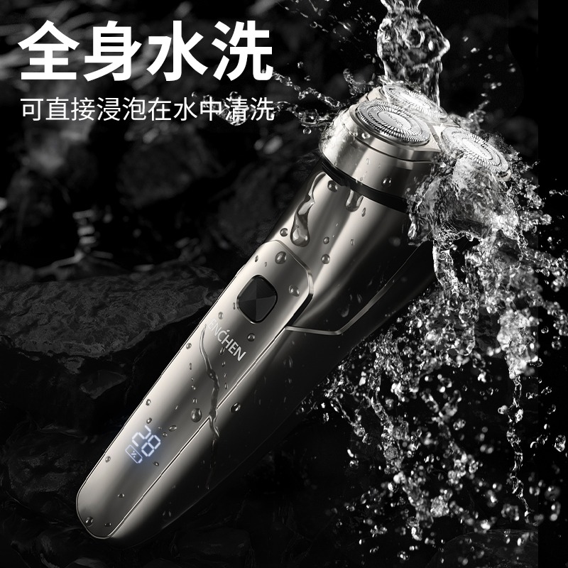3S映趣剃鬚刀 Steel  3D浮動剃鬚刀 ENCHEN 可水洗機身刮鬍刀 電動刮鬍刀 鬢角刀 父親節  三刀頭刮鬍刀-細節圖2