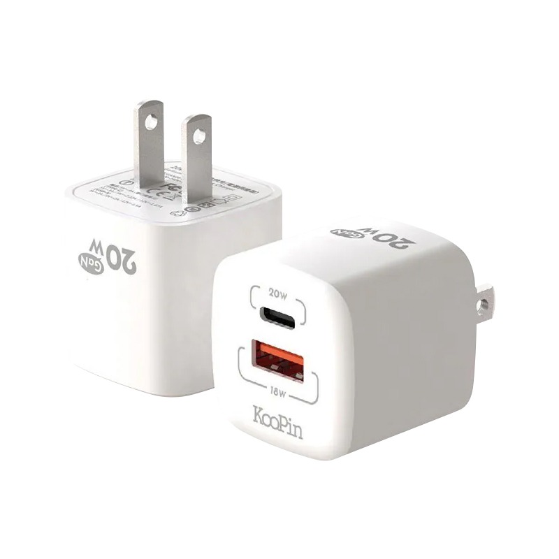 KooPi氮化鎵 20W快速充電器 白色