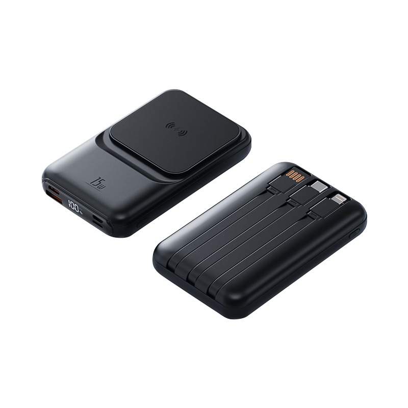 磁吸自帶線行動電源 HY010自帶線行動電源 10000mAh大容量 USB快速充電 15W無線充電 多口輸出 輕薄便攜-規格圖10