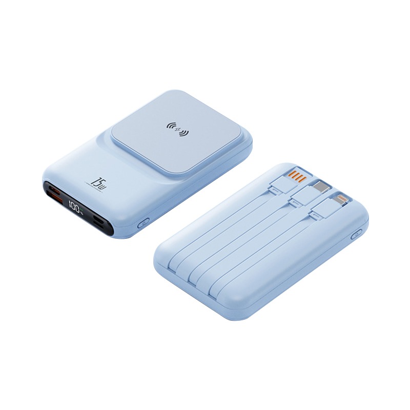 磁吸自帶線行動電源 HY010自帶線行動電源 10000mAh大容量 USB快速充電 15W無線充電 多口輸出 輕薄便攜-規格圖10