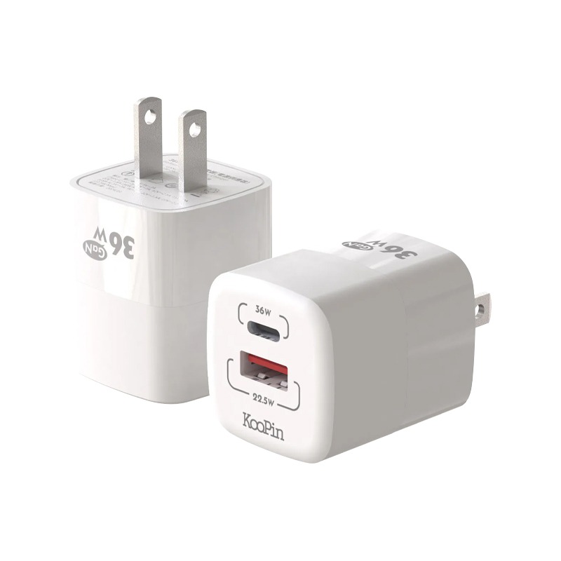 KooPin 氮化鎵 36W充電器 白色