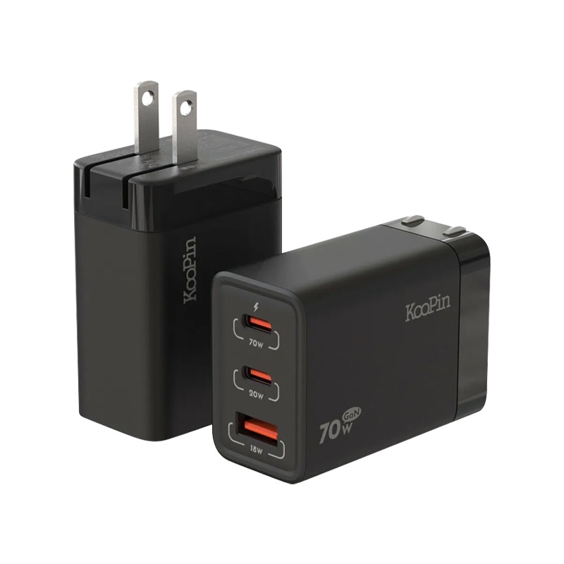 KooPin 氮化鎵 70W快速充電器（三孔）多孔充電器 旅充 氮化鎵 PD快充 快充頭 三孔 電源供應器-規格圖9