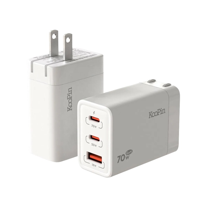 KooPin 氮化鎵 70W快速充電器（三孔）多孔充電器 旅充 氮化鎵 PD快充 快充頭 三孔 電源供應器-規格圖9