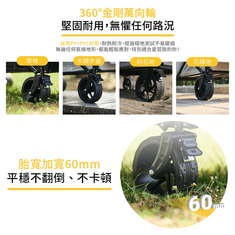 bonson多功能摺疊大推車 折疊收納手推車 折疊購物車 升級平拉 手推車 折疊推車 露營推車 菜籃車 收納推車-細節圖7