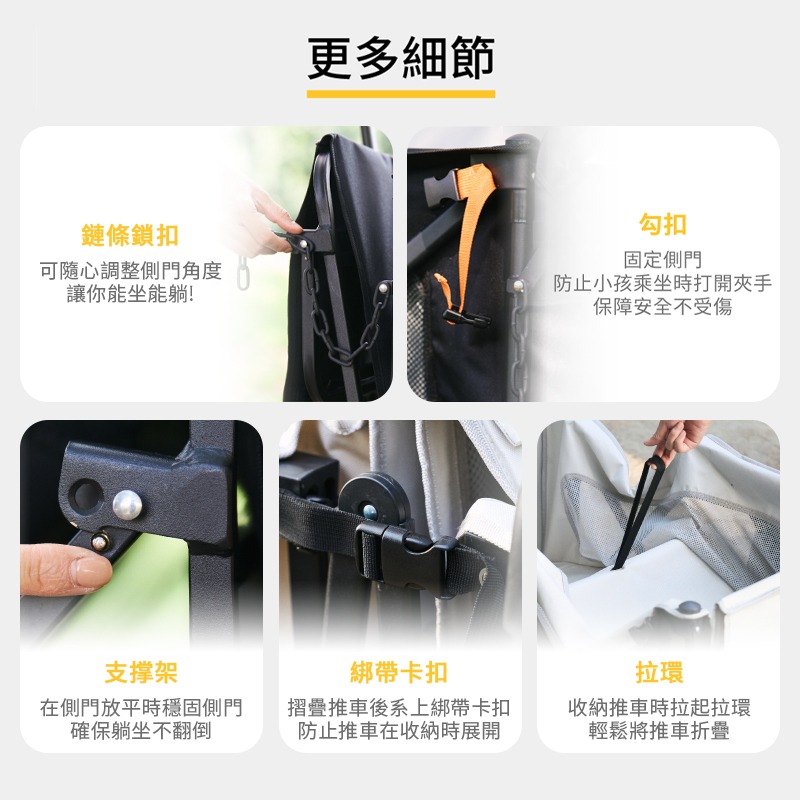 bonson多功能摺疊大推車 折疊收納手推車 折疊購物車 升級平拉 手推車 折疊推車 露營推車 菜籃車 收納推車-細節圖10