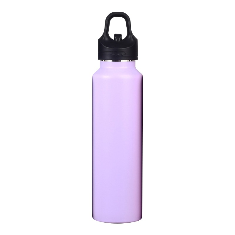 無螺紋一鍵按壓保溫杯 700ml 紫色