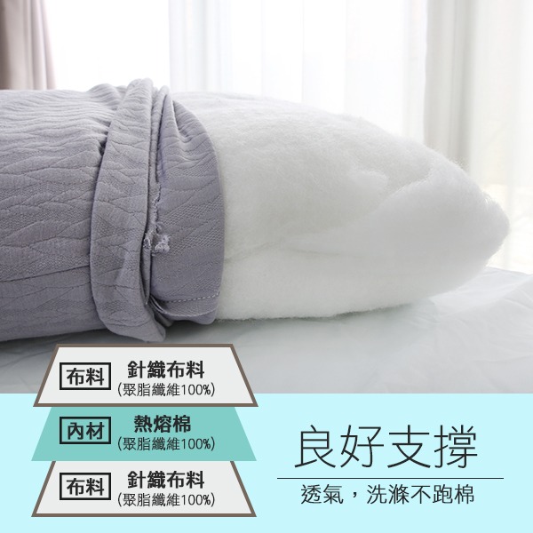 枕頭 可水洗 蓬鬆枕 彈力枕( 可機洗針織彈力枕 )透氣 高彈性 舒眠枕 針織棉 恐龍先生賣好貨-細節圖4