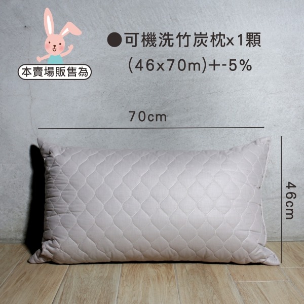 飯店枕 寢具 水洗枕 竹炭枕 枕頭 舒眠枕 除臭 (可機洗竹炭枕) 台灣竹炭 可水洗 飯店枕頭 恐龍先生賣好貨-細節圖2