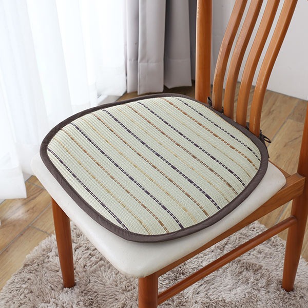 藺草 坐墊 座墊 清涼 透氣 舒適 ( 藺草梯形坐墊) 餐椅墊 和室 日式 恐龍先生賣好貨-細節圖9