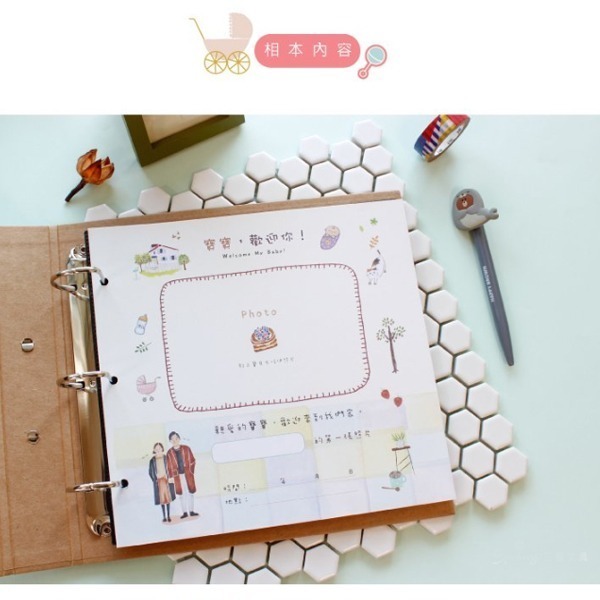 相本 寶寶相本 超音波 ( 雙框寶寶相本 ) 彌月禮物 相片收納 寶寶 SPA-233 恐龍先生賣好貨-細節圖3