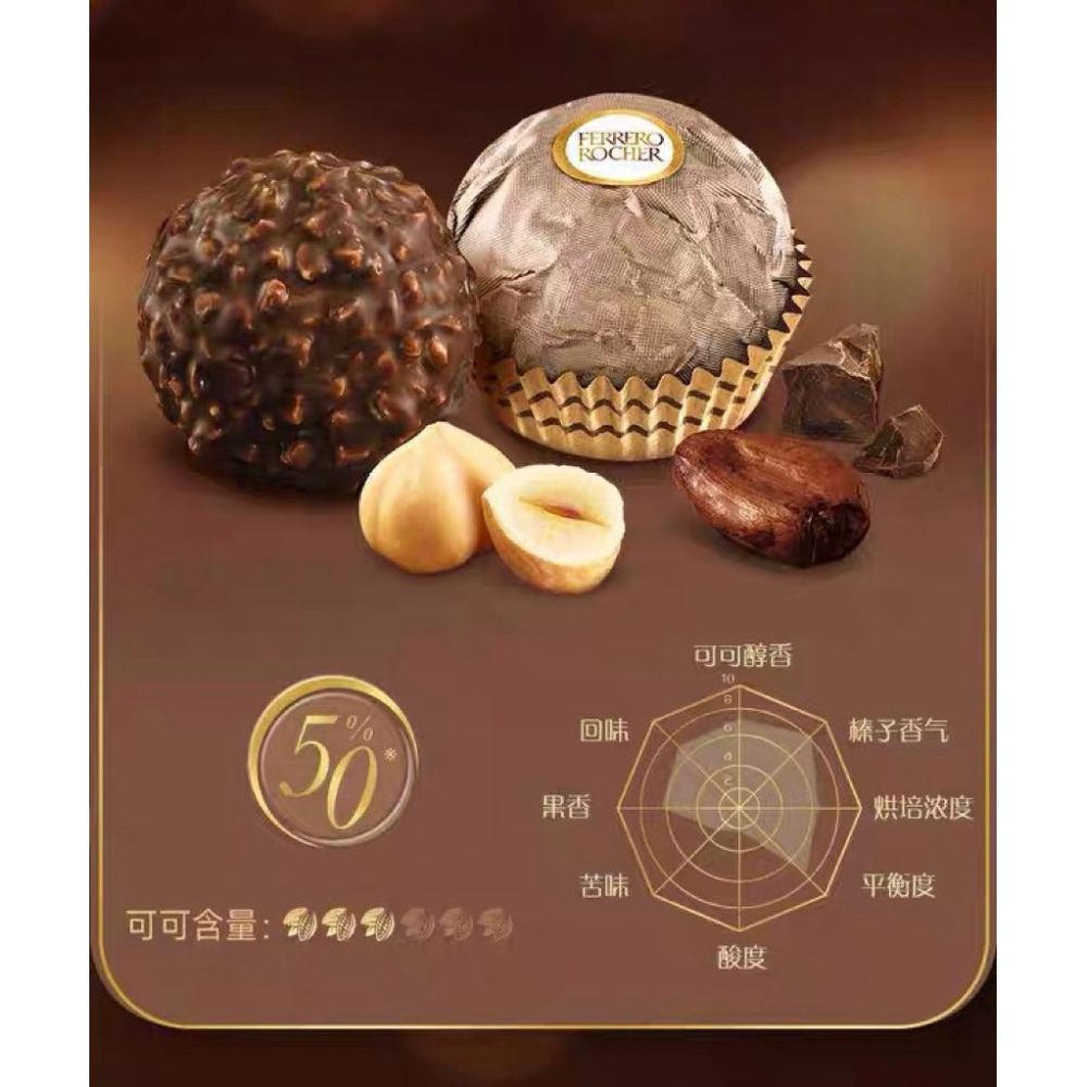 熱銷現貨🔥金莎巧克力 三重奏 榛果可可 15入 進口零食 禮盒-細節圖5