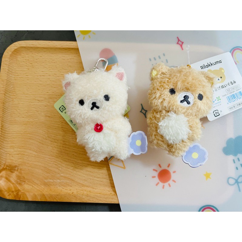 現貨🔥日本 正版 Rilakkuma 拉拉熊 花朵絨毛 娃娃吊飾-細節圖4