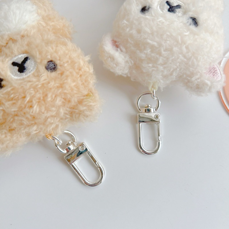 現貨🔥日本 正版 Rilakkuma 拉拉熊 花朵絨毛 娃娃吊飾-細節圖5