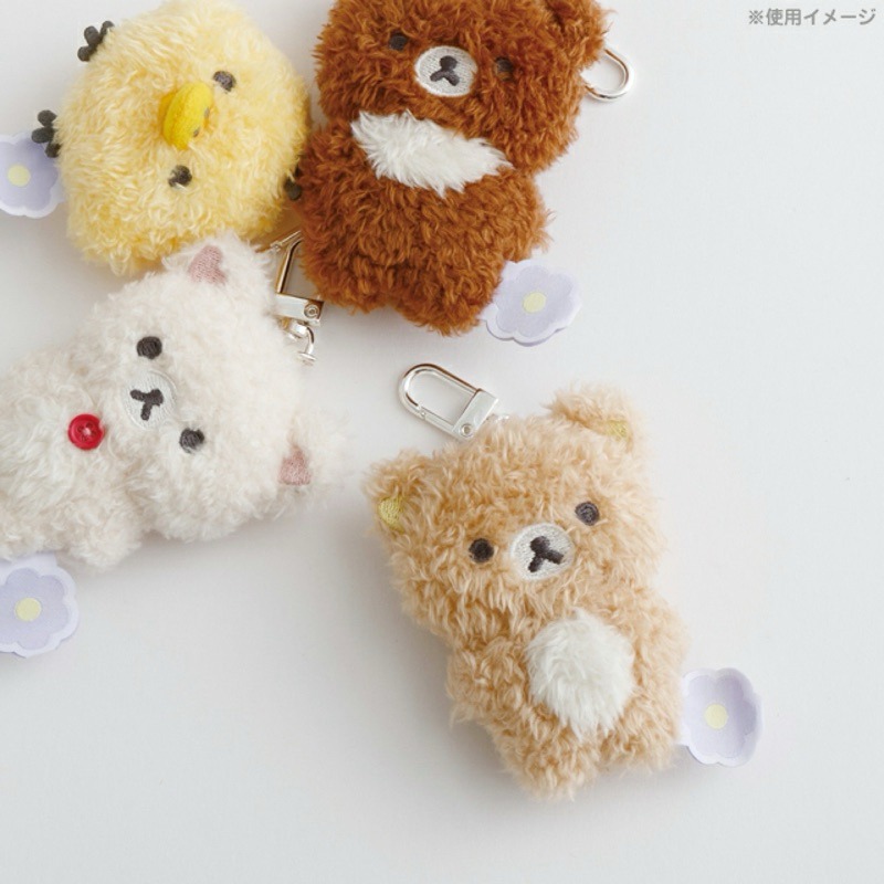 現貨🔥日本 正版 Rilakkuma 拉拉熊 花朵絨毛 娃娃吊飾-細節圖7
