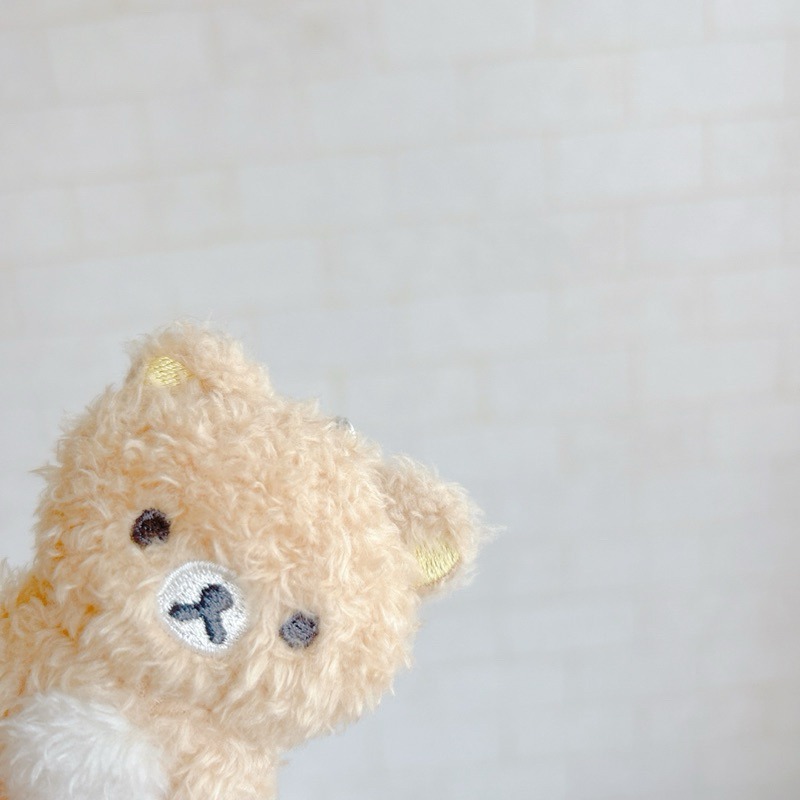 現貨🔥日本 正版 Rilakkuma 拉拉熊 花朵絨毛 娃娃吊飾-細節圖8