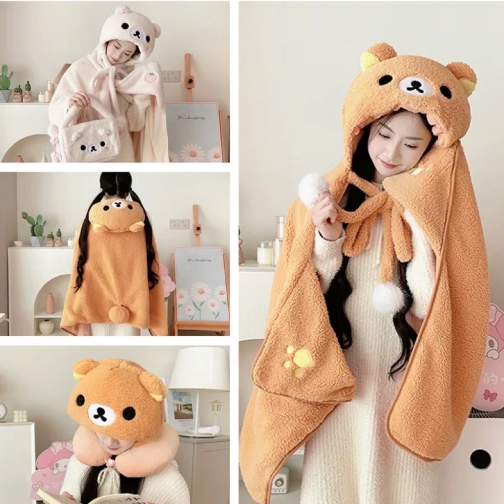 現貨🔥Rilakkuma 拉拉熊 法蘭絨 居家 毛毯 蓋毯 毯子-細節圖5