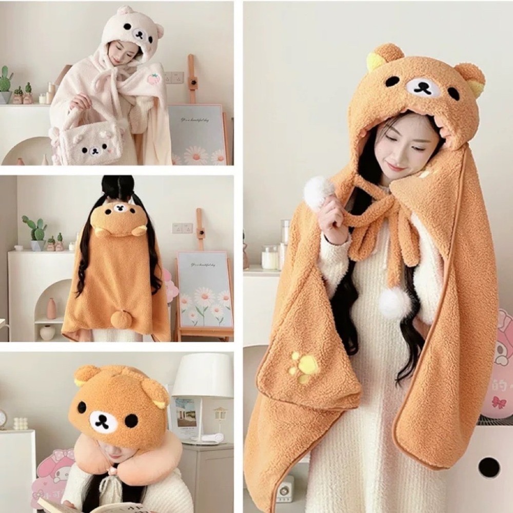 Rilakkuma 拉拉熊 法蘭絨 居家 毛毯 蓋毯 毯子 現貨🔥-細節圖5