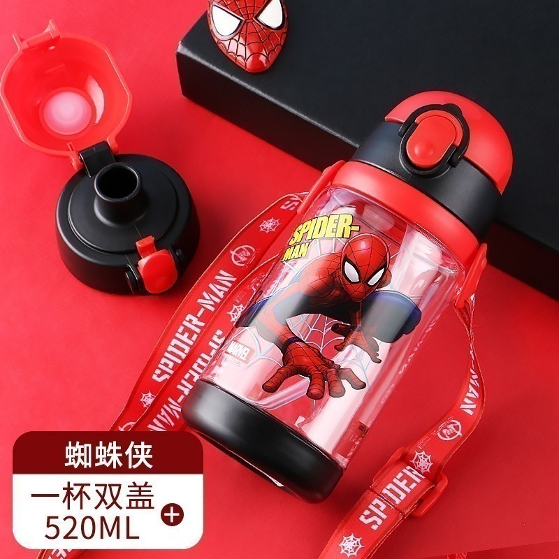 超值雙蓋可替換【蜘蛛人】直飲蓋+吸管蓋