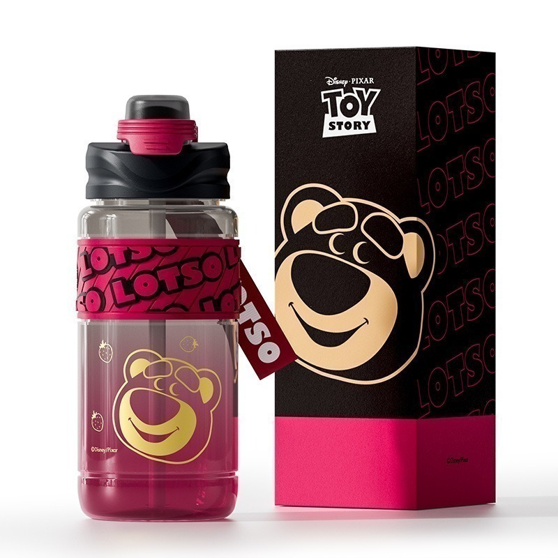 兩用運動水壼【草莓熊750ML】手提彈蓋